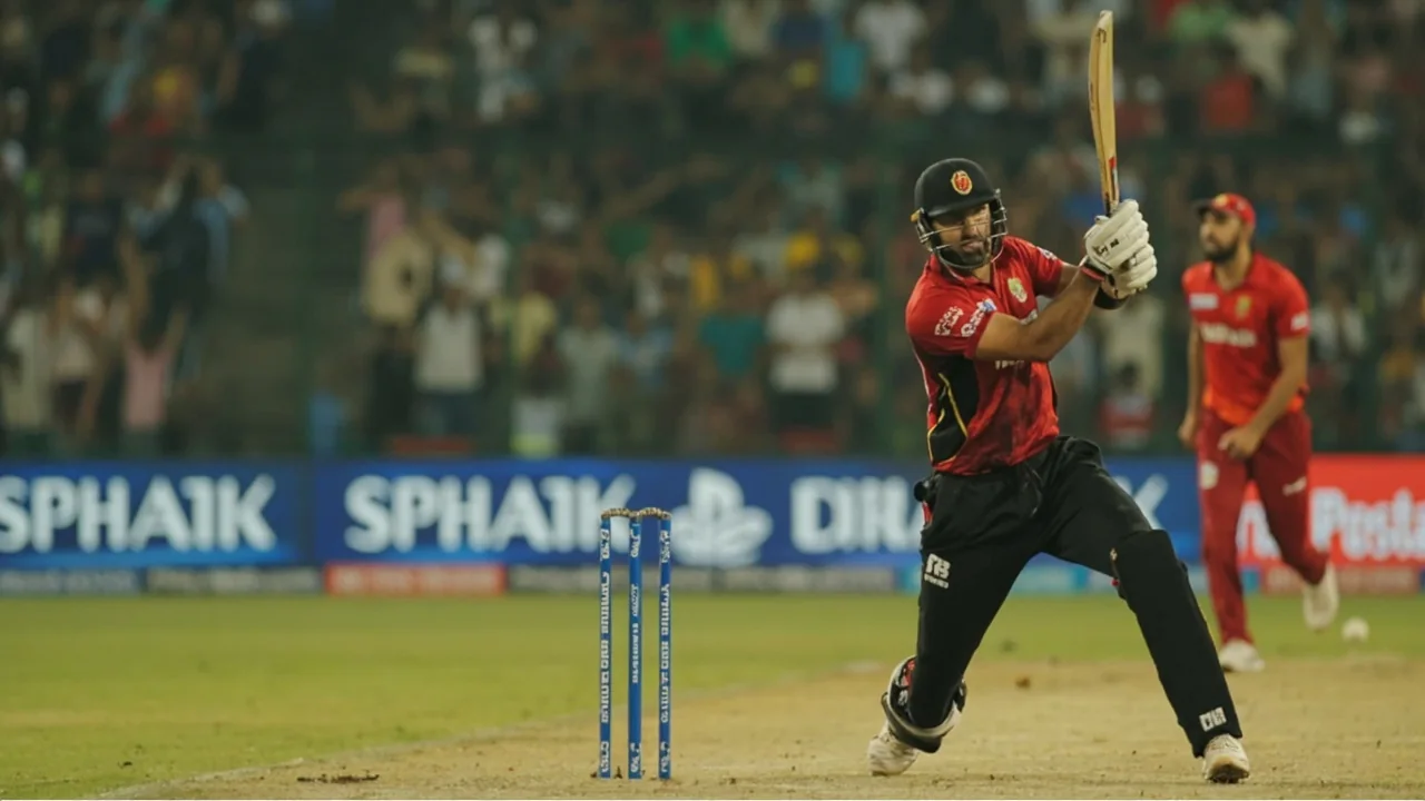 A medium-distance view of field placement and tactical read between deliveries at a limited-overs fixture